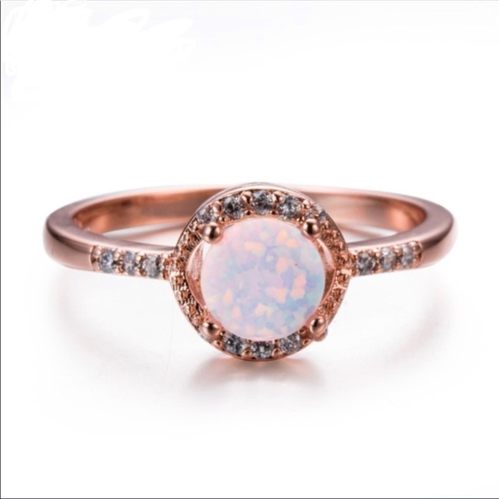 Fire Opal 18k rose gold Ring - Picture 4 of 5